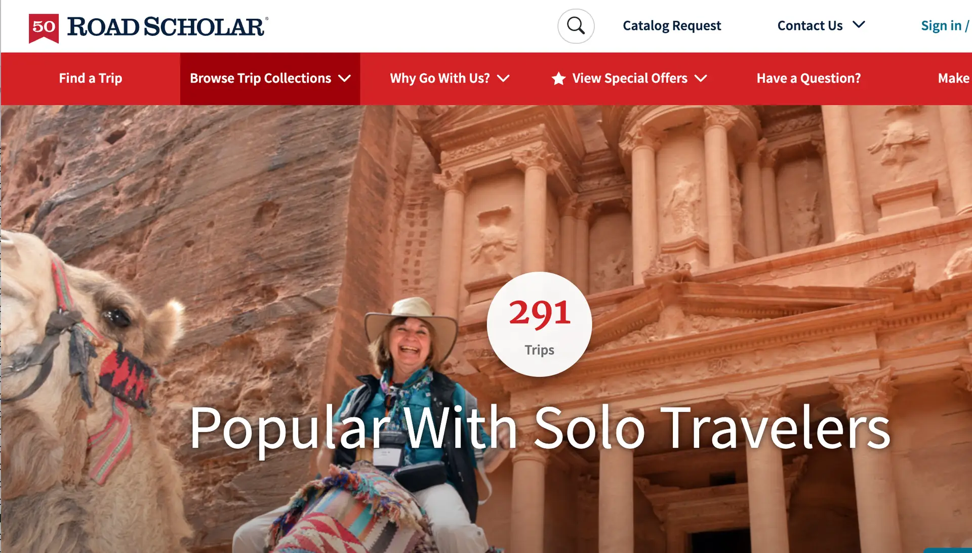 Road Scholar educational solo travel